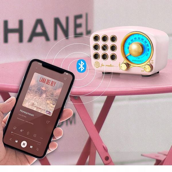 Feegar Retro Radio Fm Kuchenne Bluetooth Vintage zdjęcie 3
