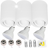 3x SPOT OPRAWA NATYNKOWA TUBA HALOGENOWA GU10 10W ciepła żarówka LED