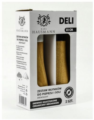 Zestaw komplet ręcznych młynków do mielenia soli i pieprzu drewniane 2 szt na Arena.pl