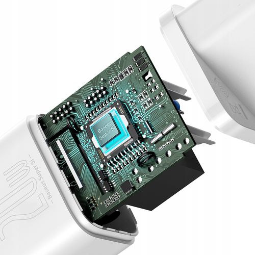 ŁADOWARKA BASEUS sieciowa Super Si Quick Charger 1xUSB-C 20W (biała) na Arena.pl