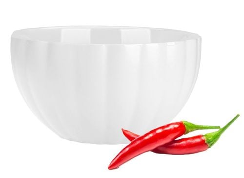 Miseczka salaterka porcelanowa 600 ml biała matowa ryflowany wzór paseczki na Arena.pl