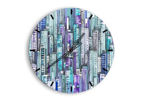 Zegar Ścienny - Drapacze Chmur - 60X60 Cm - C3Ar60X60-3857 na Arena.pl