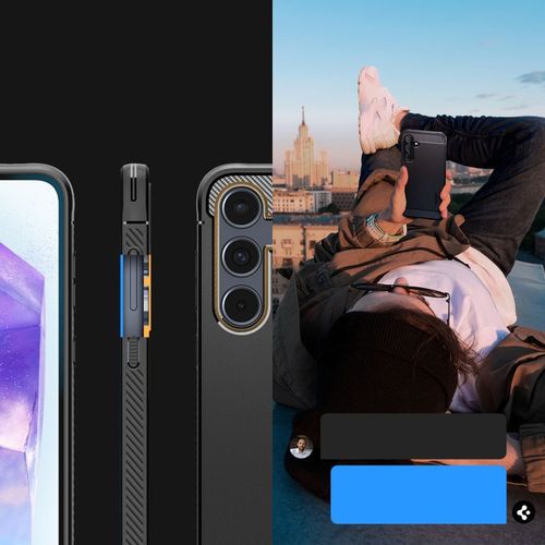 Etui do Galaxy A55 5G, Spigen Rugged Armor elastyczny smukły case cover TPU na Arena.pl