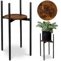 KWIETNIK STOJĄCY METALOWY STOJAK NA KWIATY DĄB RUSTYKALNY LOFT 62 cm