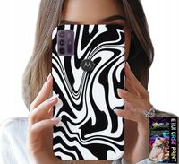 ETUI DO MOTOROLA MOTO G10 / G30 - CZARNO BIAŁA ABSTRAKCJA + SZKŁO HART