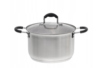 GARNEK STALOWY NIERDZEWNY + POKRYWKA SMART KITCHEN DAVOS 6,3 L 24 CM