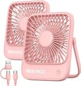 Zestaw 2 Wentylatorów Biurkowych USB Cicha Praca 3 Prędkości Składany