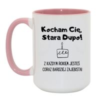 Duży Biało-Różowy 450 ml