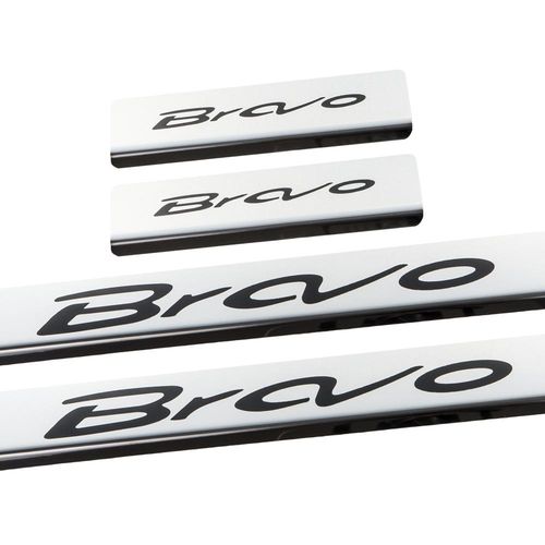 Listwa progowa FIAT BRAVO MK2 Stal nierdzewna 304 połysk z czarnymi literam na Arena.pl