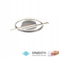 Lampa sufitowa JUST LIGHT 20 W srebrna zintegrowane LED 3000 K ściemniana