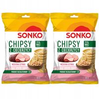 Sonko Chipsy z ciecierzycy wędzona szynka 60 g x 2 sztuk