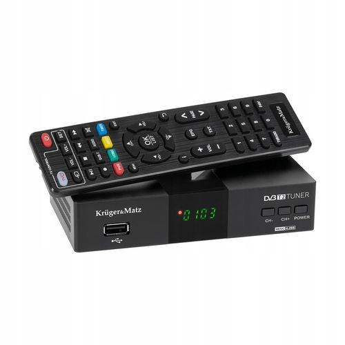 Kruger&Matz KM0550D Tuner TV dekoder cyfrowy DVB-T2 z pilotem na Arena.pl