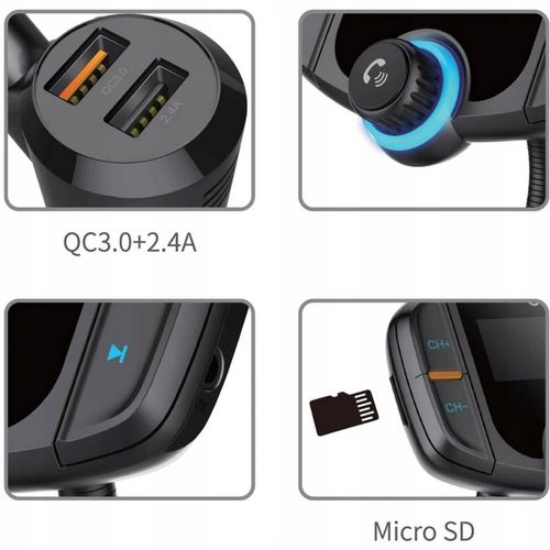 Transmiter Bluetooth zestaw głośnomówiący microSD na Arena.pl