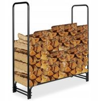 STOJAK NA DREWNO DRZEWO OPAŁOWE KOMINKOWE DUŻY 130x120 METALOWY Z PLANDEK