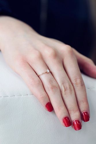 Złoty pierścionek PCR1013 - Diament na Arena.pl