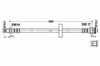 Skoda Favorit - Zestaw Przewodów Hamulcowych Elastycznych Gumowych