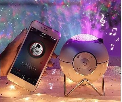 Lampka Nocna Projektor Laserowy Głośnik z Pilotem na Arena.pl