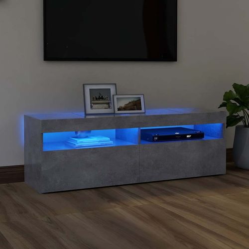 Szafka pod TV z oświetleniem LED, szarość betonu, 120x35x40 cm na Arena.pl