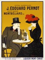 Plakat 15x20cm Man and Woman at a Cafe, Cappiello Vintage Salon