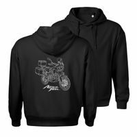Bluza z kapturem motocyklowa z motocyklem na motor Honda Africa Twin CRF1100 L Adventure męska czarna XXL