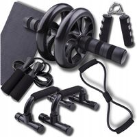 Zestaw do ćwiczeń w domu siłowych roller skakanka mata ekspander