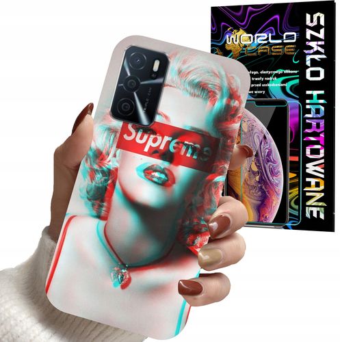 ETUI DO OPPO A16 A16s A54s - Monroe MODNE KOBIECE WZORY + SZKŁO na Arena.pl
