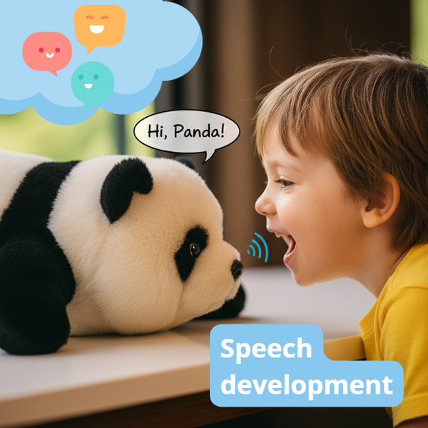 Mówiący PLUSZOWY MIŚ PANDA AI Zabawka Edukacyjna USB 3+ zdjęcie 3