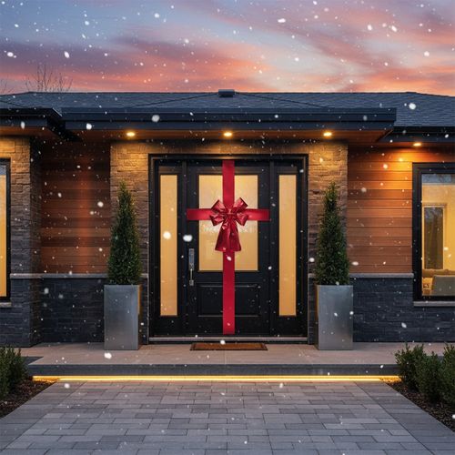 Kokarda Świąteczna Duża Kokardka Dekoracyjna Ozdobna na Drzwi Wejściowe na Arena.pl