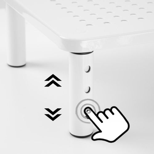 Podstawka pod monitor laptop MULING biała + szuflada na Arena.pl