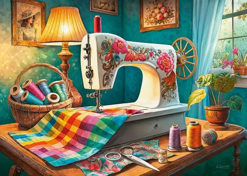 Puzzle 1000 elementów. Mój kącik do szycia 30875 zdjęcie 3