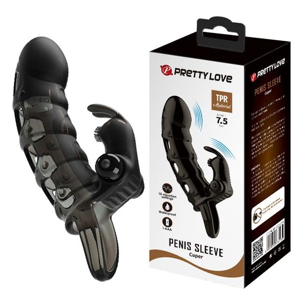 PRETTY LOVE -Cuper PENIS SLEEVE, 10 vibration functions zdjęcie 1