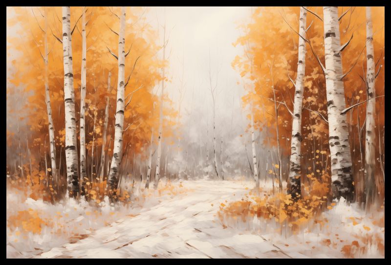 Plakat 60x40cm Jesienne Brzozy zdjęcie 2