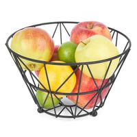 koszyk metalowy na owoce Tadar Tulum 24 x 15 cm czarny
