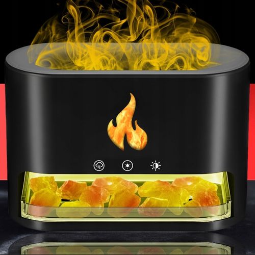 NAWILŻACZ POWIETRZA DYFUZOR KOMINEK LAMPKA NOCNA LED EFEKT PŁOMIENIA + na Arena.pl