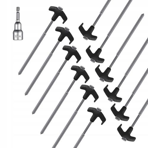 SZPILKI NAMIOTOWE DO NAMIOTU MIKADO DŁUGIE 25CM KOMPLET 12 SZT na Arena.pl