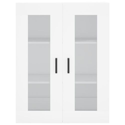 Witrynka, biała, 69,5x34x180 cm, materiał drewnopochodny na Arena.pl