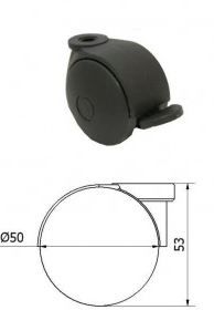 kółko obrotowe kl 50/g guma t065 - sl t065 na Arena.pl