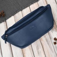 saszetka nerka damska wielofunkcyjna duża stylowa granatowa