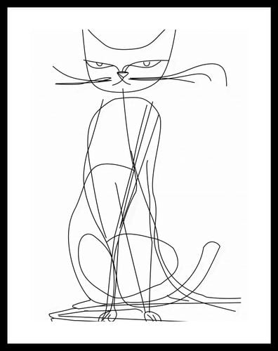 Plakat 30x40cm Kot Linijny na Arena.pl