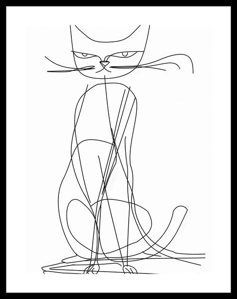 Plakat 30x40cm Kot Linijny zdjęcie 3