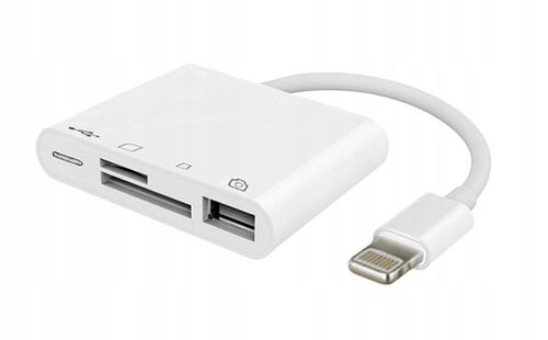 Adapter Czytnik Kart Pamięci do Apple iPhone Lightning micro SD USB 256GB na Arena.pl