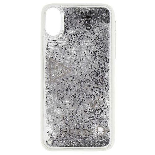 Guess Liquid Glitter - Etui iPhone X (srebrny) na Arena.pl