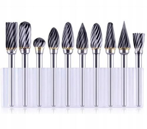 FREZY TRZPIENIOWE DO METALU 10SZT Z WĘGLIK WOLFRAMU Z WĘGLIKA na Arena.pl