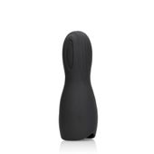 Vibrating Masturbator Sleeve - Licorice Black