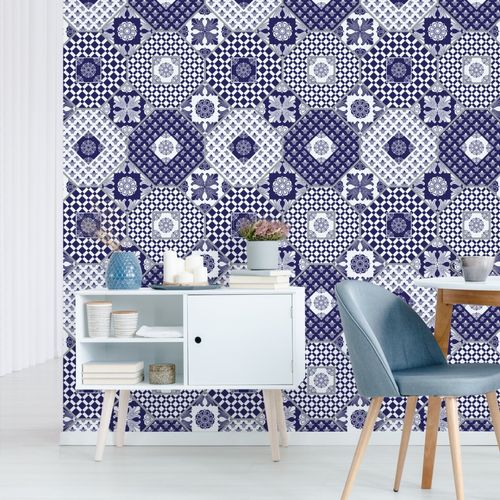 Tapeta Do Kuchni ORNAMENTY Patchwork Kafelki Dekor na Arena.pl