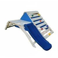 plac zabaw do ogrodu First MAŁPISZON drewno/ślizg granatowy/