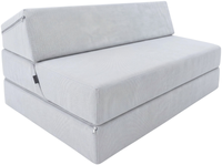 FOTEL 120x190x15 KANAPA PUFA MATERAC rozkładany SOFA Tkanina szary