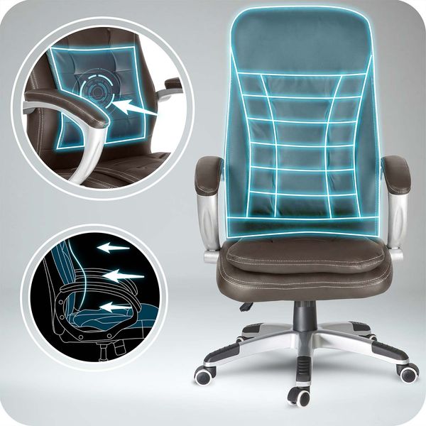 Fotel biurowy obrotowy Sofotel ciemny brąz zdjęcie 4