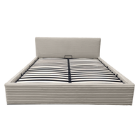 Łóżko tapicerowane Cordo 160x200 taupe stelaż pojemnik zagłówek