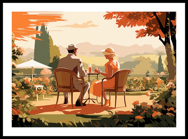 Plakat 59,4x42cm Retro Randka zdjęcie 3